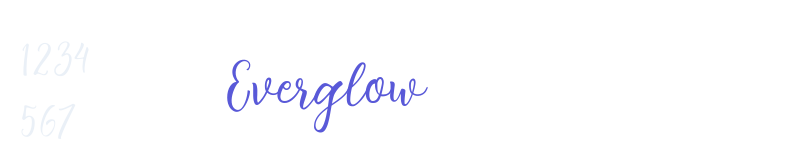 Everglow-related font