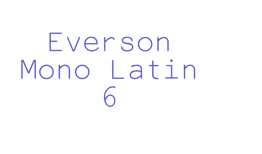 Everson Mono Latin 6 Font Download