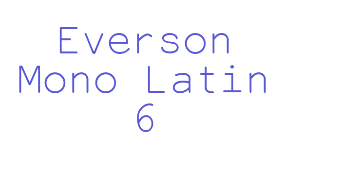 Everson Mono Latin 6 Font Download