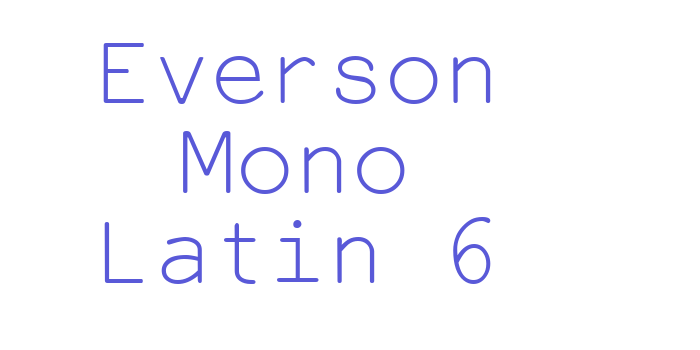 Everson Mono Latin 6 Font