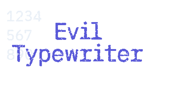 Evil Typewriter font free