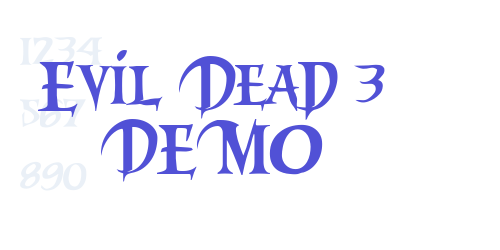 Evil Dead 3 DEMO-font-download