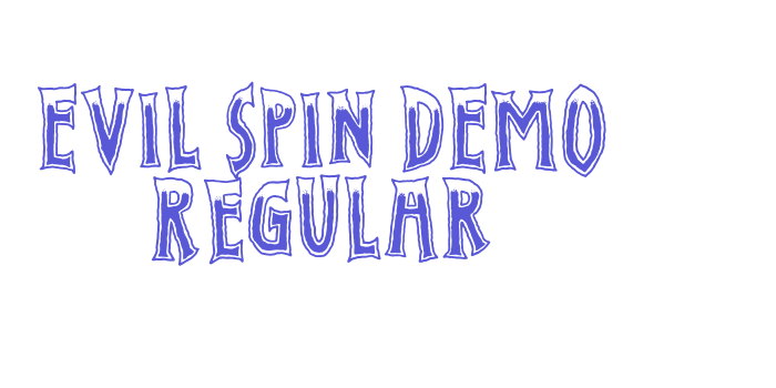 Evil Spin DEMO Regular Font Download