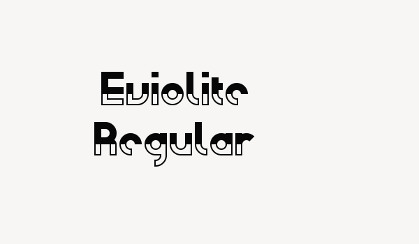 Eviolite Regular Font