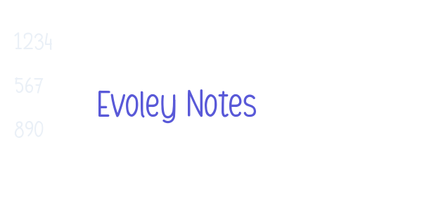 Evoley Notes font free