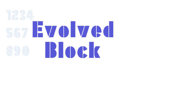 Evolved Block font free