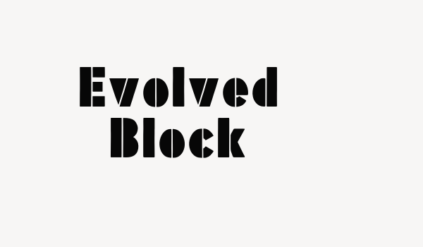 Evolved Block Font