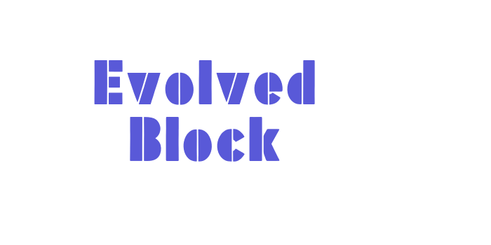 Evolved Block Font Download