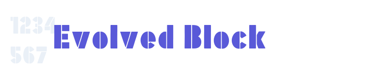 Evolved Block-related font