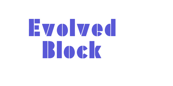 Evolved Block Font