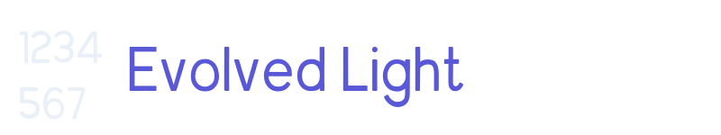 Evolved Light-related font