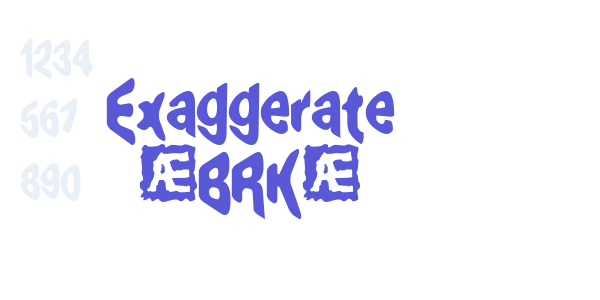 Exaggerate (BRK) font free