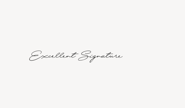 Excellent Signature Font