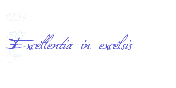 Excellentia in excelsis font free