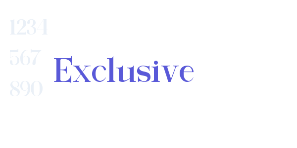 Exclusive font