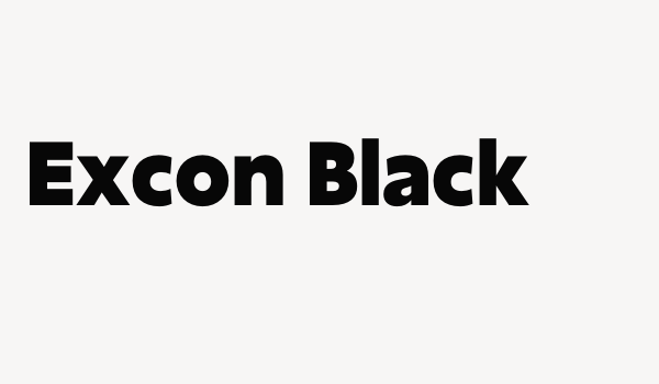 Excon Black Font