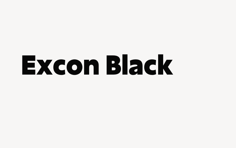 Excon Black Font