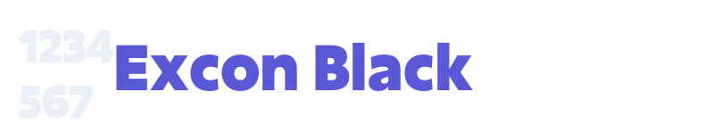 Excon Black-related font
