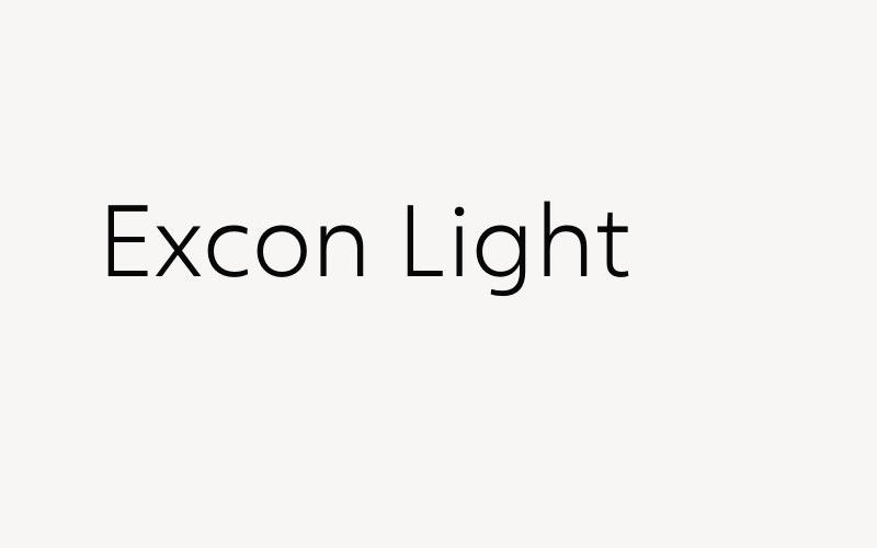 Excon Light Font