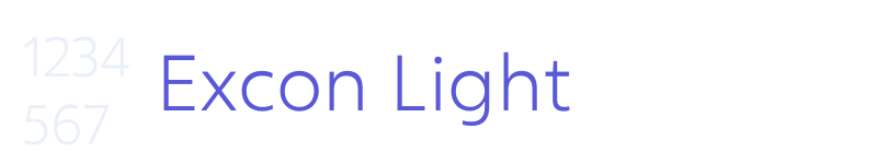 Excon Light-related font