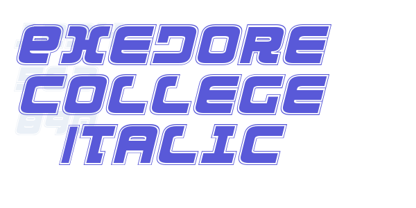 Exedore College Italic font free