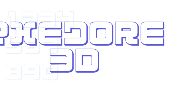 Exedore 3D font free