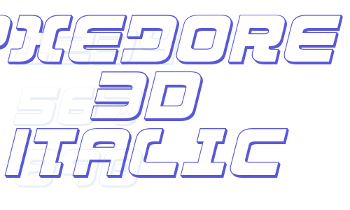 Exedore 3D Italic Font