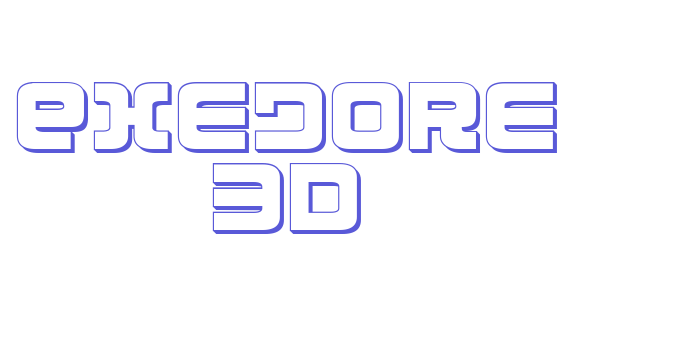 Exedore 3D Font Download