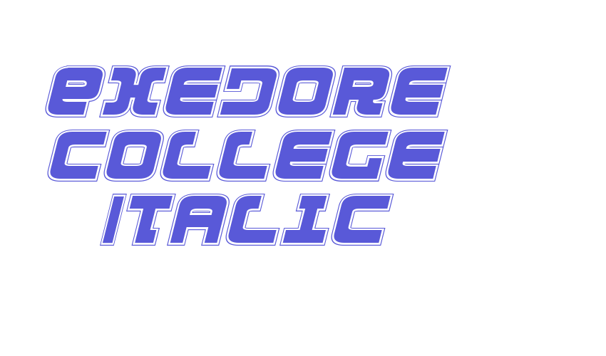 Exedore College Italic Font