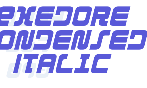 Exedore Condensed Italic Font