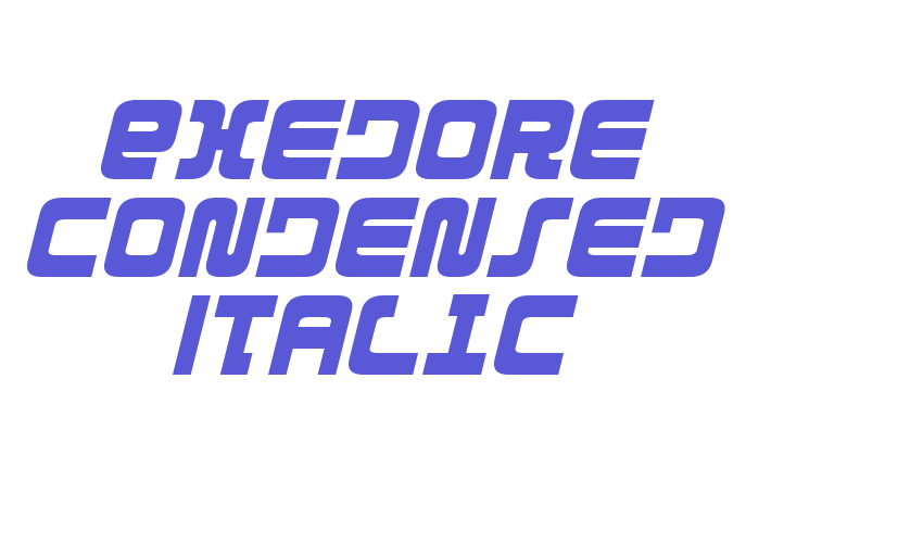 Exedore Condensed Italic Font