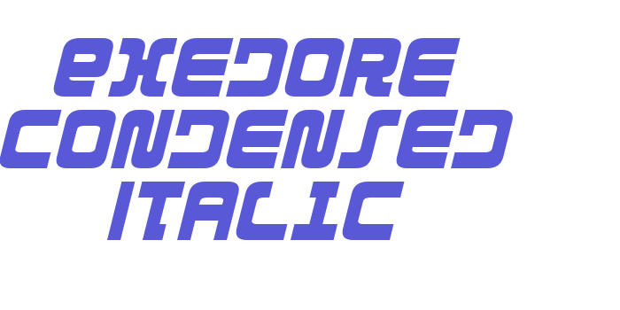 Exedore Condensed Italic Font Download