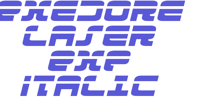 Exedore Laser Exp Italic Font Download