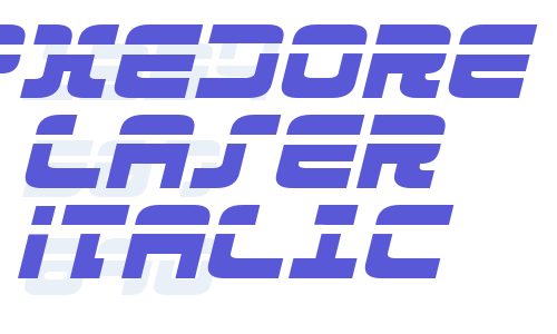 Exedore Laser Italic Font