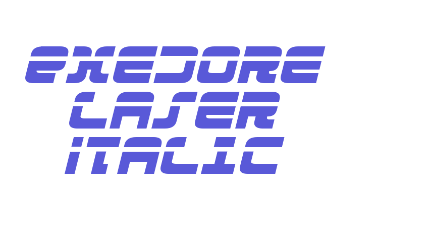 Exedore Laser Italic Font