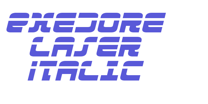 Exedore Laser Italic Font Download