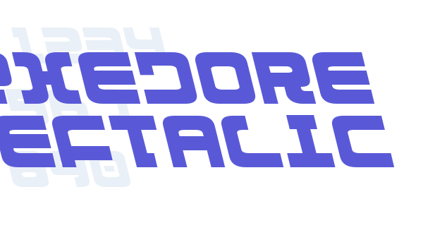 Exedore Leftalic font free