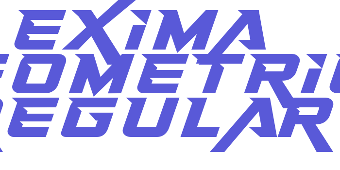 Exima Geometric Regular Font