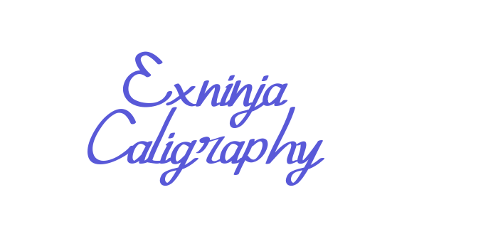 Exninja Caligraphy Font Download