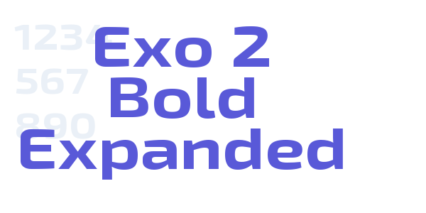 Exo 2 Bold Expanded font free