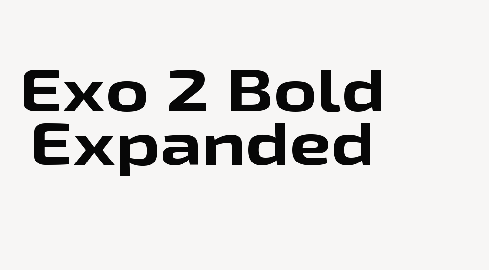 Exo 2 Bold Expanded font download