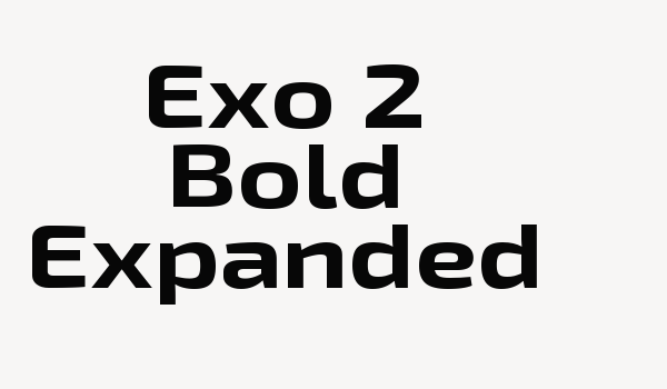 Exo 2 Bold Expanded Font