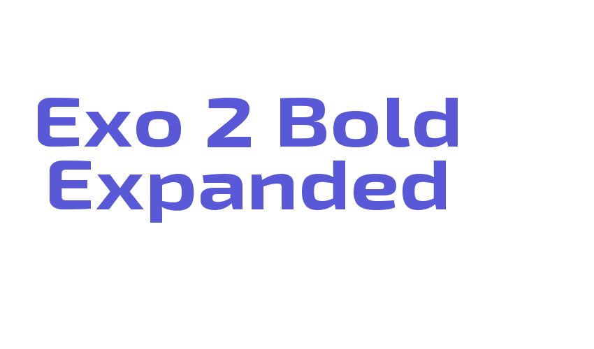 Exo 2 Bold Expanded Font