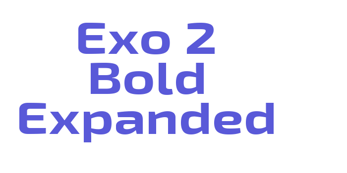 Exo 2 Bold Expanded Font Download