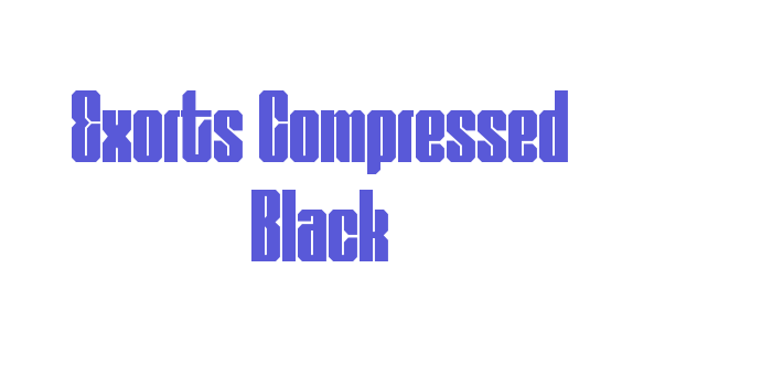 Exorts Compressed Black Font