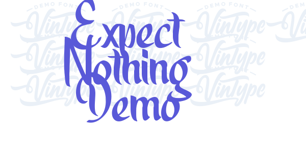 Expect Nothing Demo font free