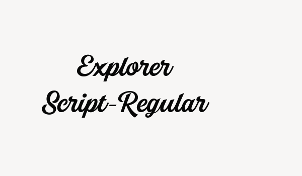 Explorer Script-Regular Font