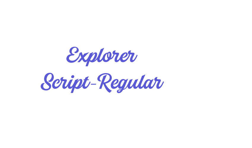 Explorer Script-Regular Font