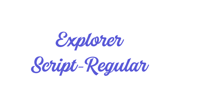 Explorer Script-Regular Font Download