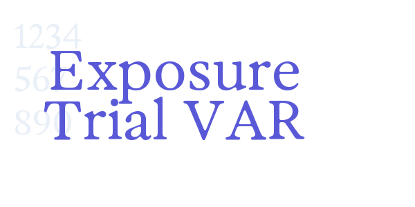 Exposure Trial VAR font free